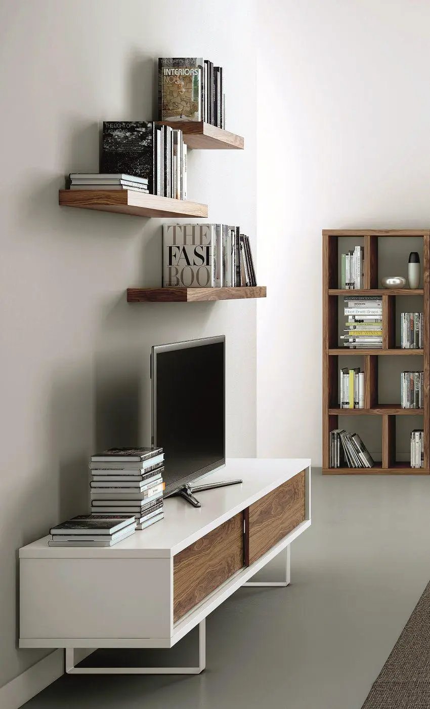 Temahome Balda Svævehylde, valnødfinér, 60x22 - Unoliving.com