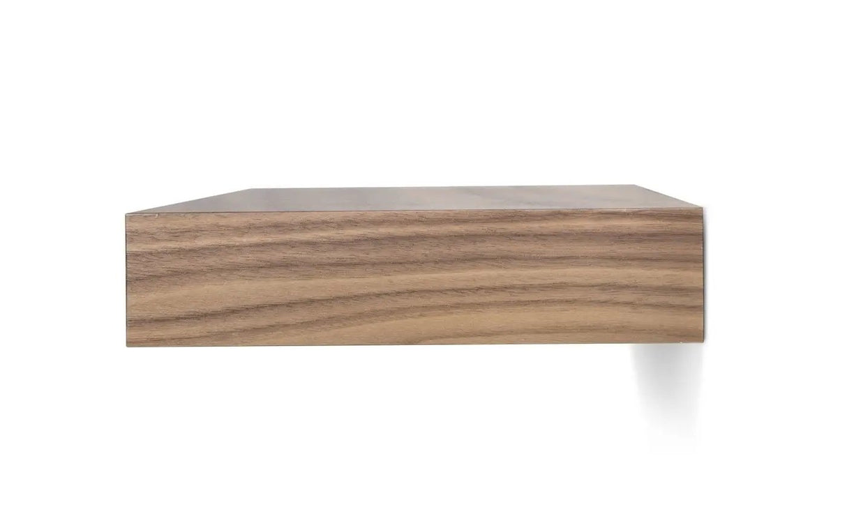 Temahome Balda Svævehylde, valnødfinér, 90x22 - Unoliving.com