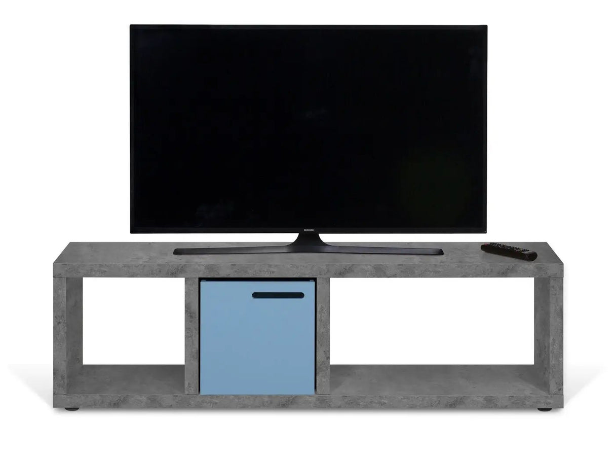 Temahome Berlin Tvbord - Mørk Betongrå Melamin - Unoliving.com