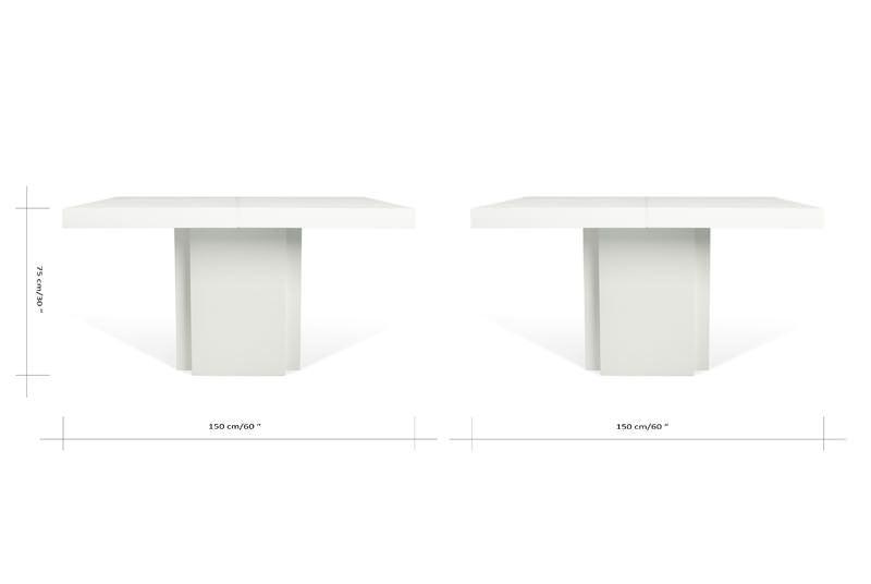 Temahome Dusk Spisebord - Hvid højglans 150x150 - Unoliving.com