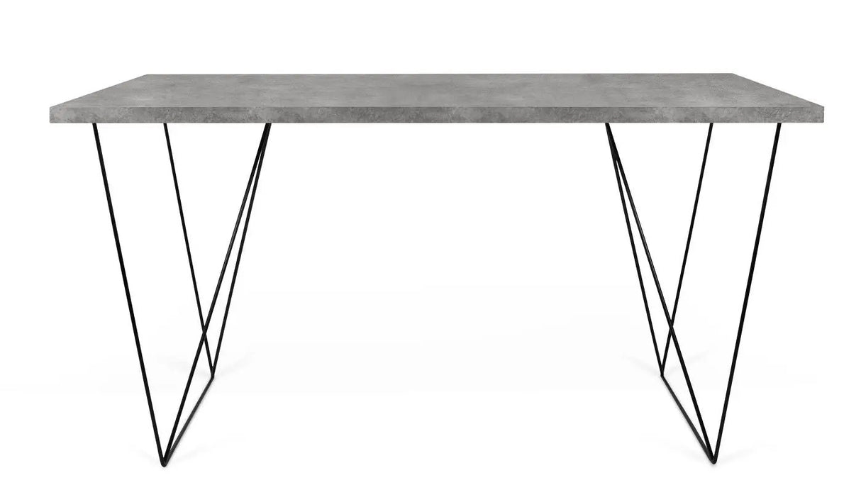 Temahome Flow Skrivebord - Mørk Betongrå - Unoliving.com