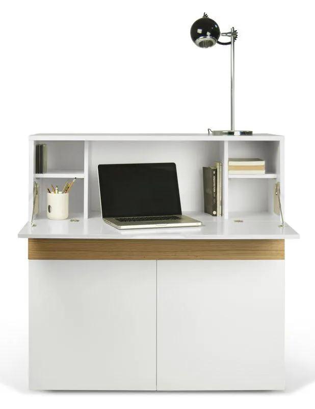 Temahome Focus Workstation - Hvid/Egefinér