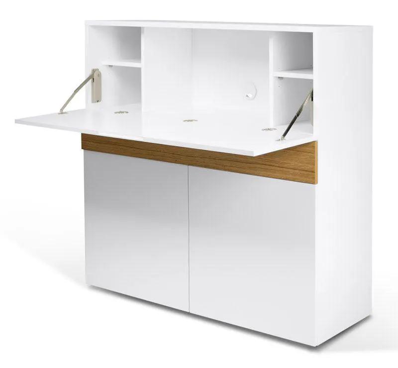 Temahome Focus Workstation - Hvid/Egefinér