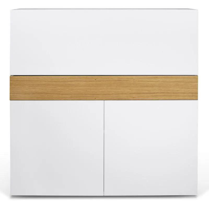 Temahome Focus Workstation - Hvid/Egefinér