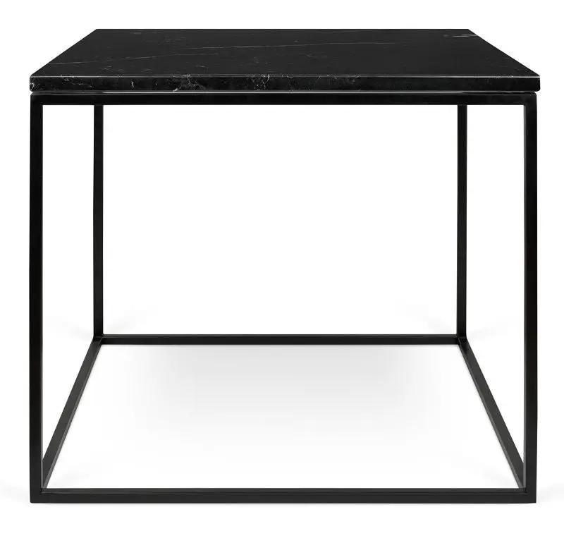 Temahome Gleam Sidebord - Sort marmor, sort stel 50 cm - Unoliving.com