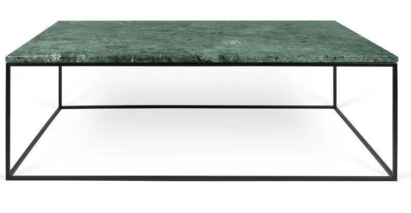 Temahome Gleam Sofabord - Grøn marmor, sort stel 120 cm - Unoliving.com