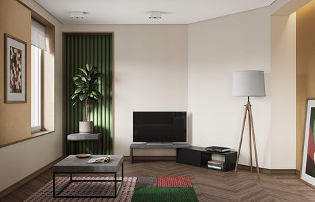 Temahome Move Tvbord - Mørk Betongrå/Sort - Unoliving.com