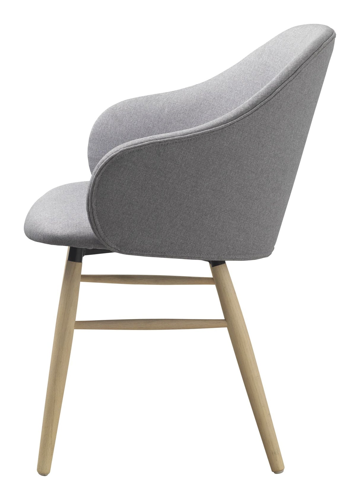 Teno Spisebordsstol m. armlæn, Lysegrå