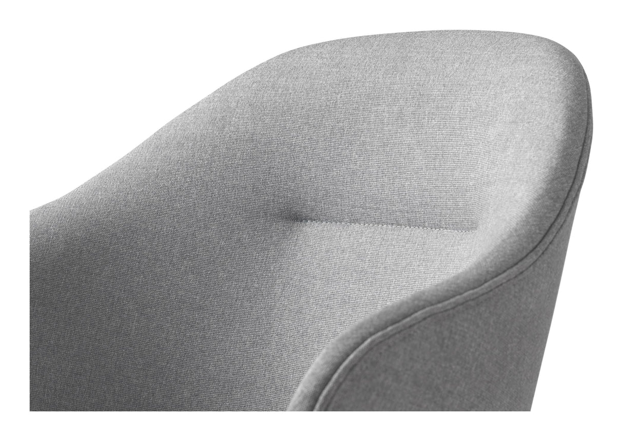 Teno Spisebordsstol m. armlæn, Lysegrå