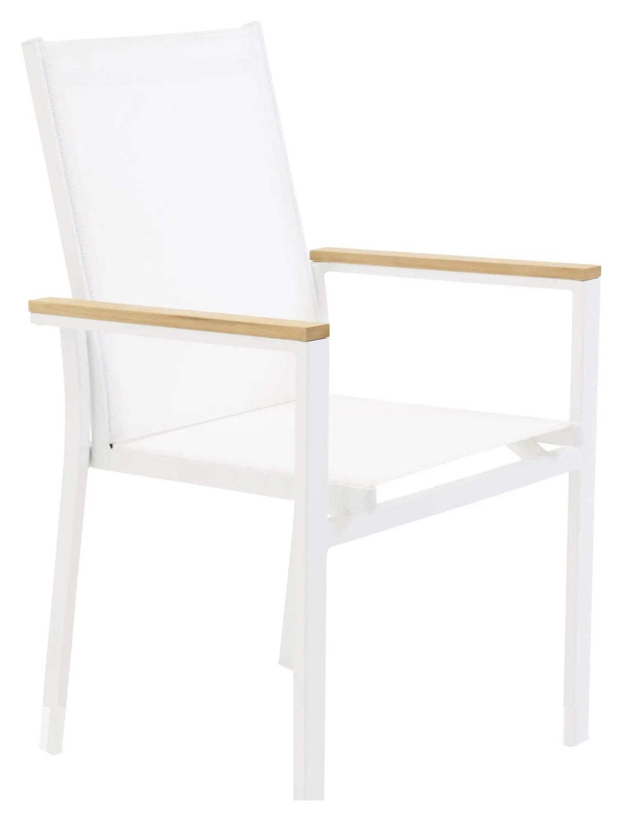 Texas Havestol, stabelbar, Hvid/teak, box - Unoliving.com
