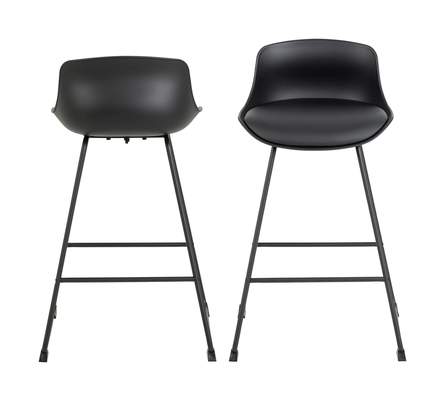Tina Barstol, Sort PU læder-look, SH:66 - Unoliving.com