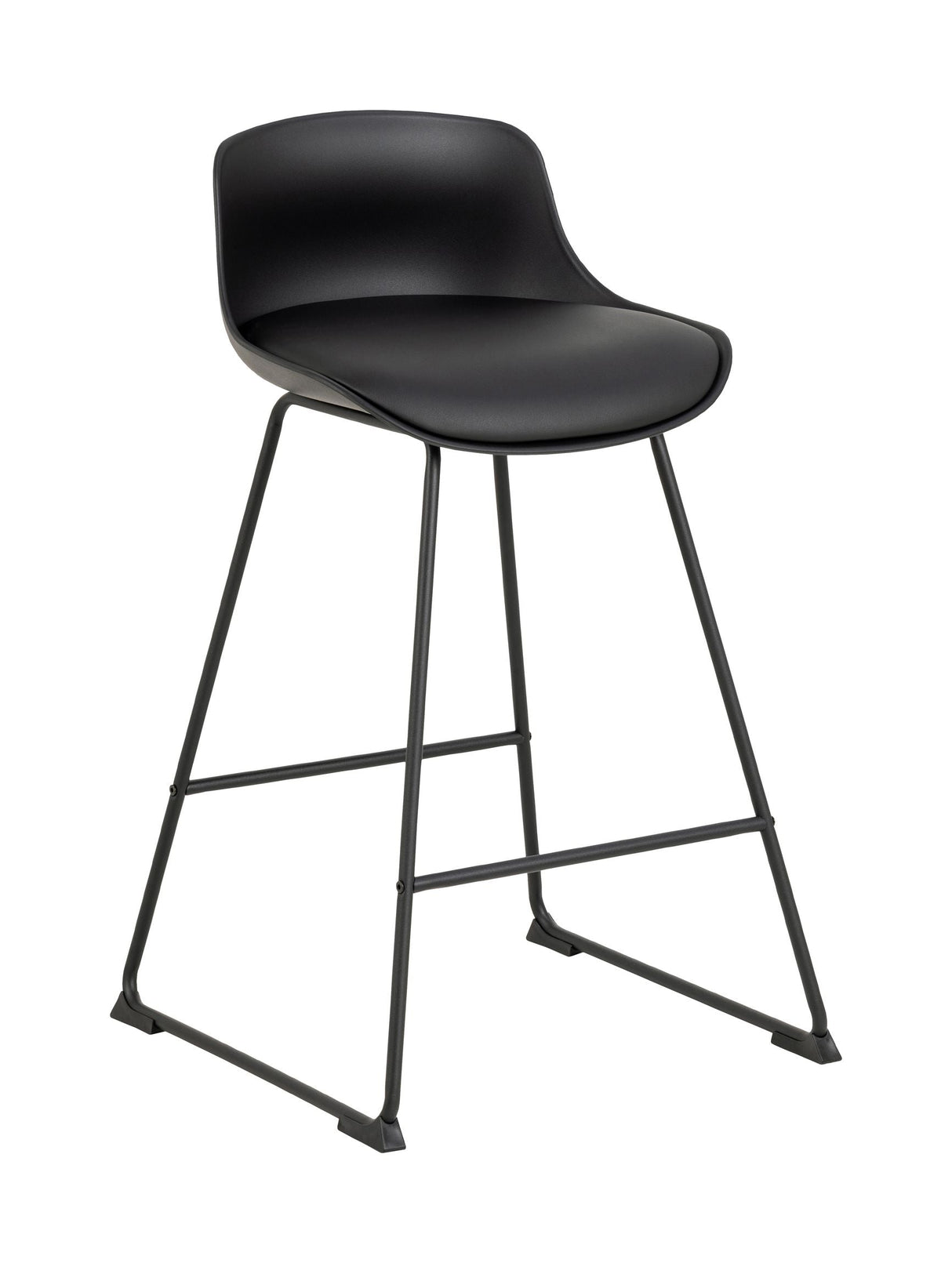 Tina Barstol, Sort PU læder-look, SH:66 - Unoliving.com