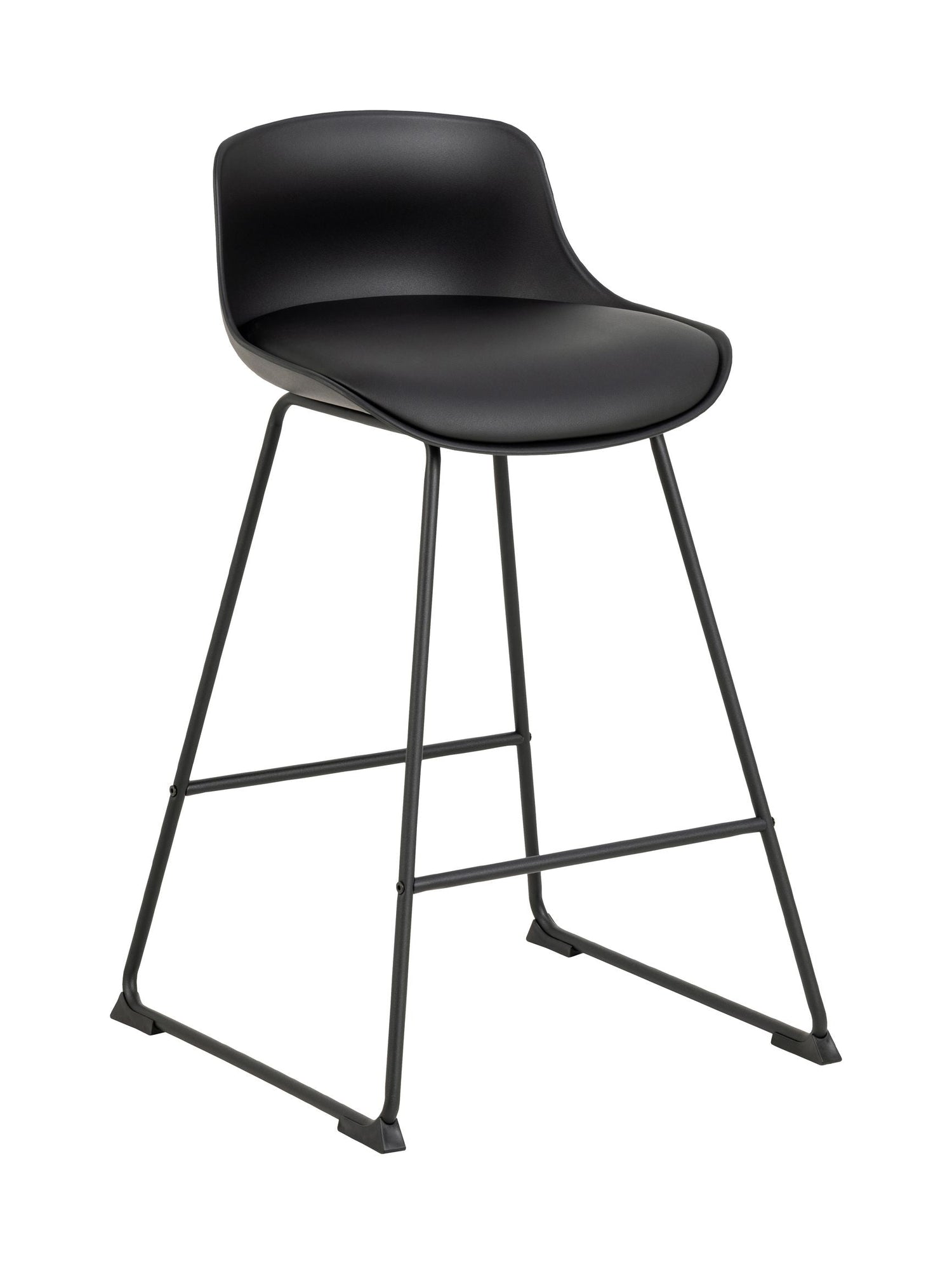 Tina Barstol, Sort PU læder-look, SH:66 - Unoliving.com