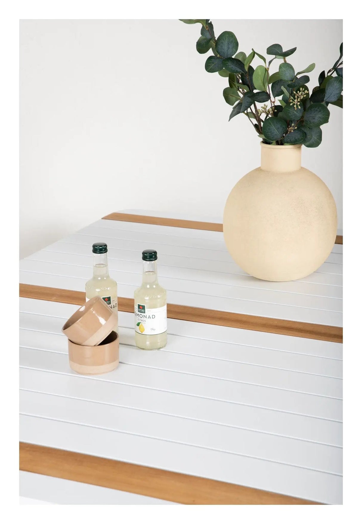 Togo Havebord - Hvid/Teak - Unoliving.com