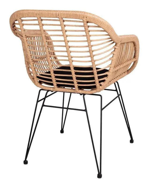 Trieste Havestol m. sort hynde, Polyrattan - Unoliving.com