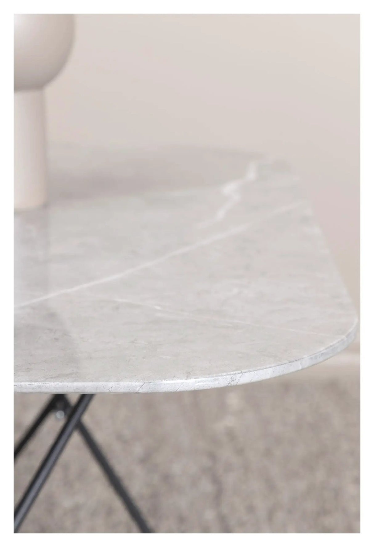 Tristar Sofabord, Sort/Grå glas m. marmorlook - Unoliving.com