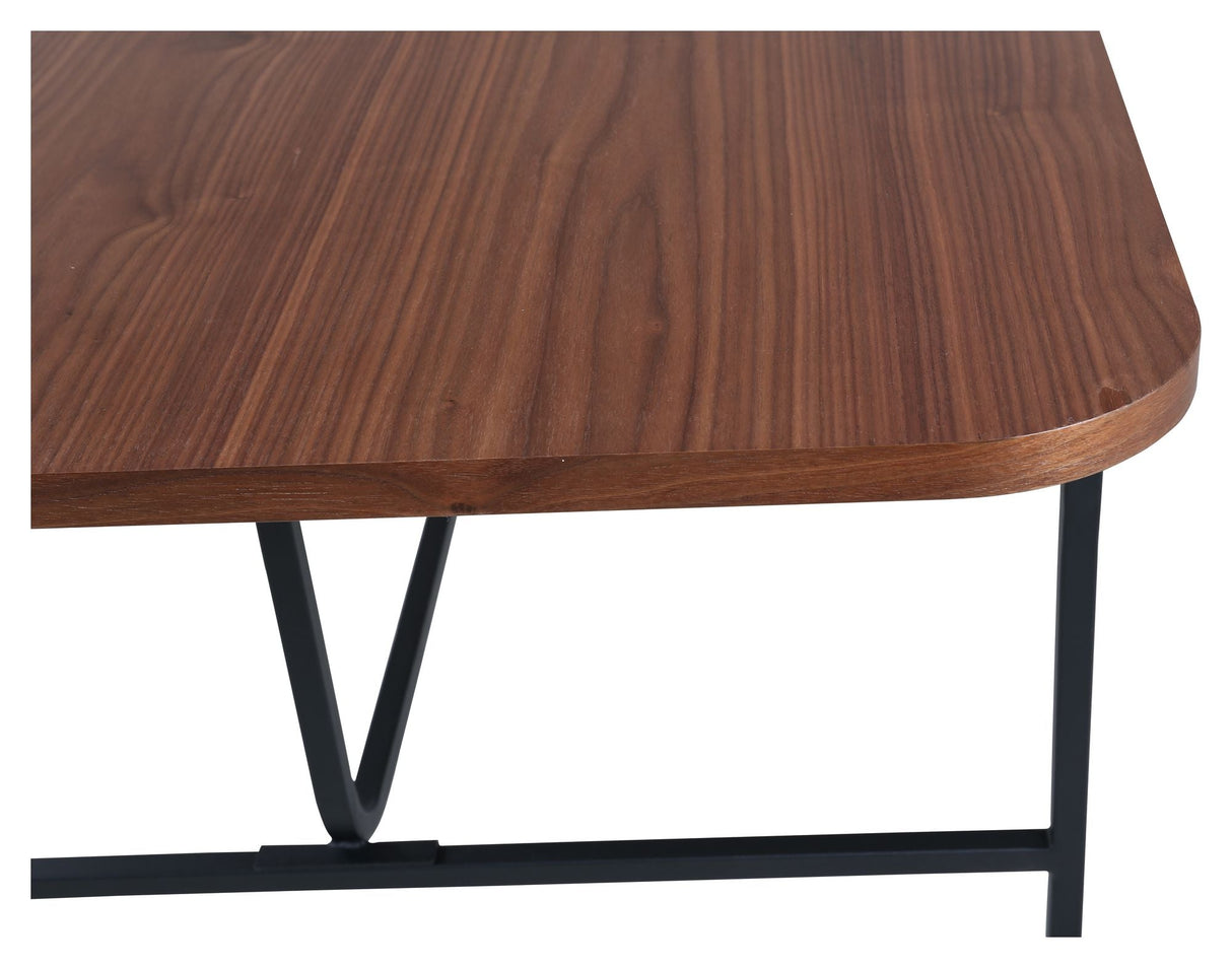 Uno Spisebord, 200x90, Valnød/Sort - Unoliving.com