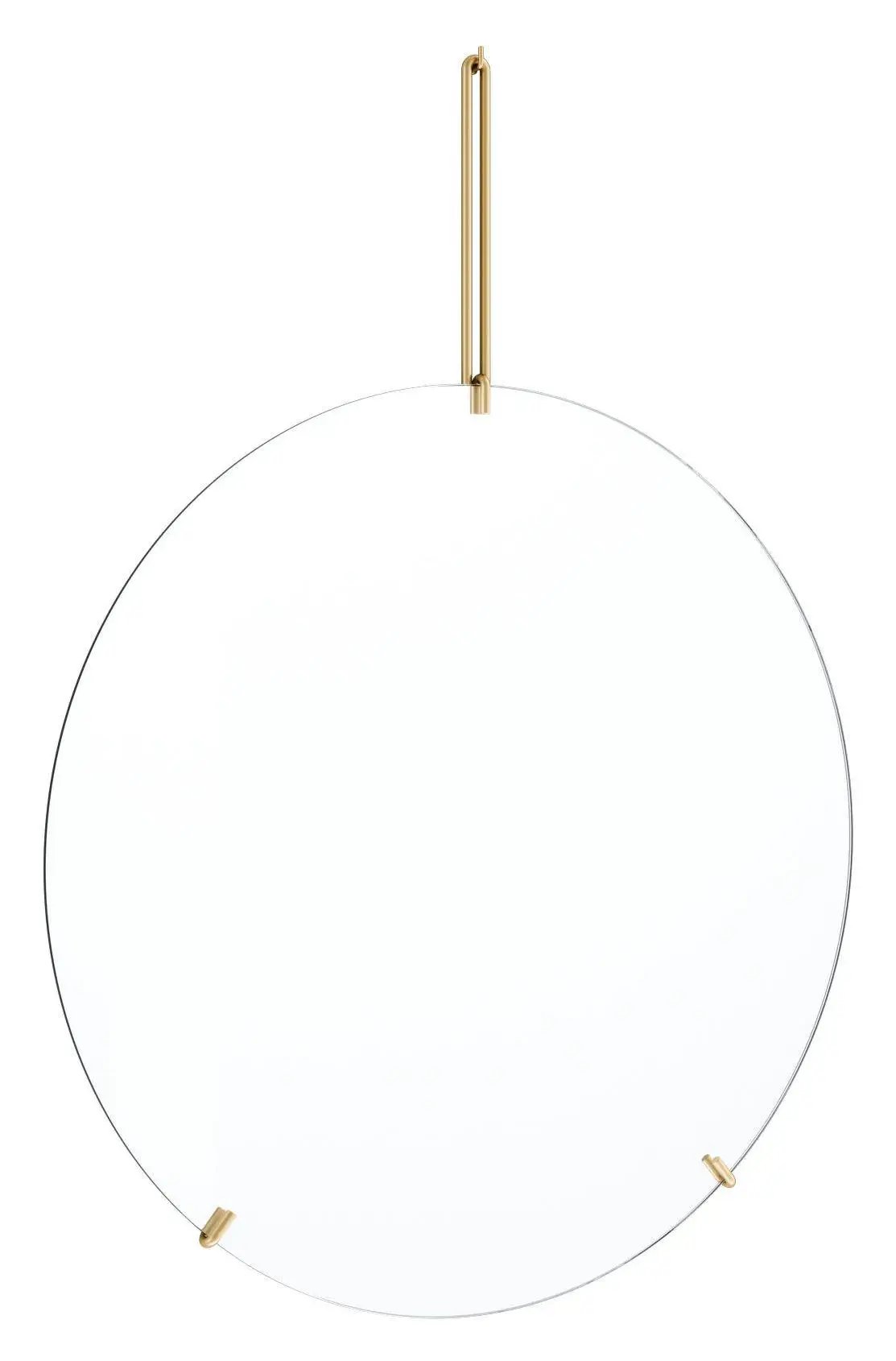 Vægspejl, Ø70, Messing - Unoliving.com