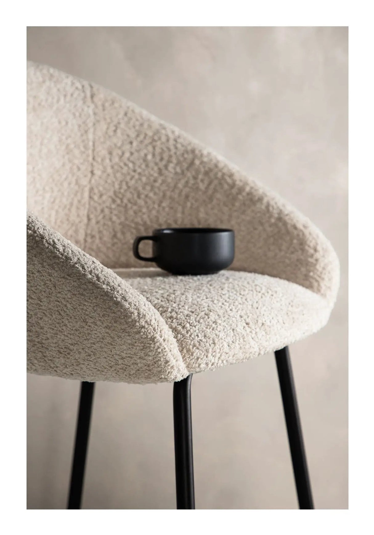 Velvet Barstol, Stål, Hvid - Unoliving.com
