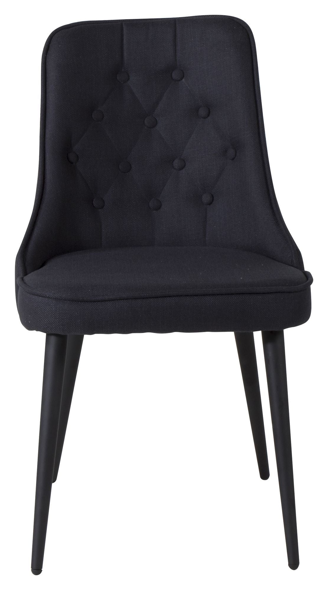 Velvet Delux Spisebordsstol, Sort, Sorte metalben - Unoliving.com