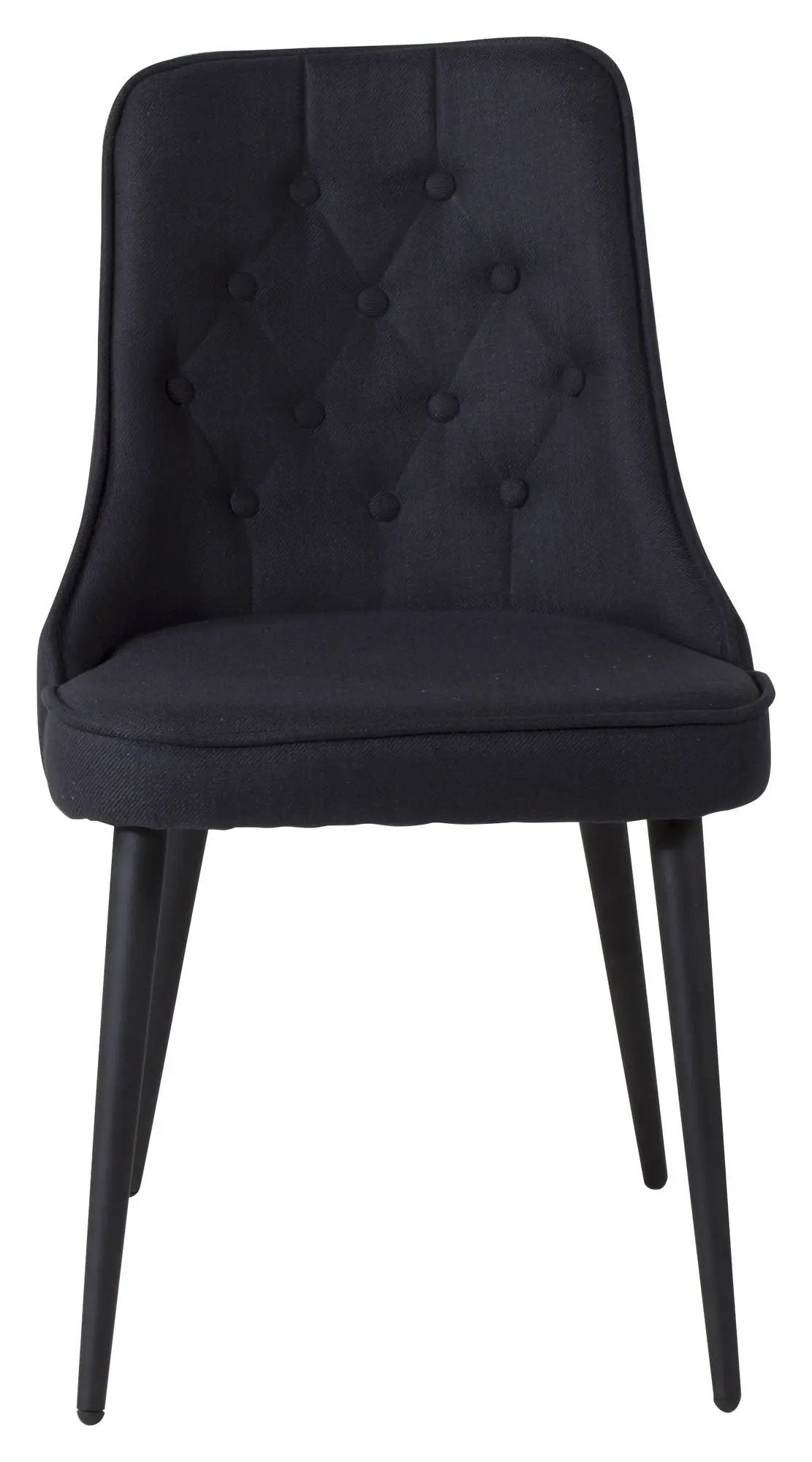 Velvet Delux Spisebordsstol, Sort, Sorte metalben - Unoliving.com