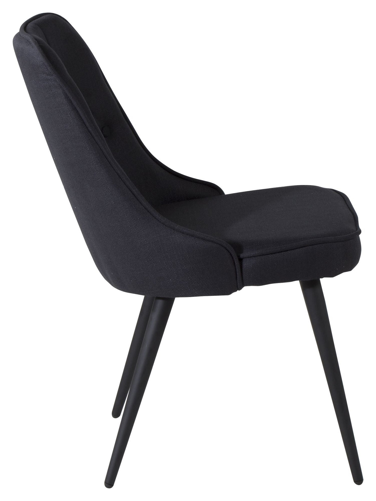 Velvet Delux Spisebordsstol, Sort, Sorte metalben - Unoliving.com