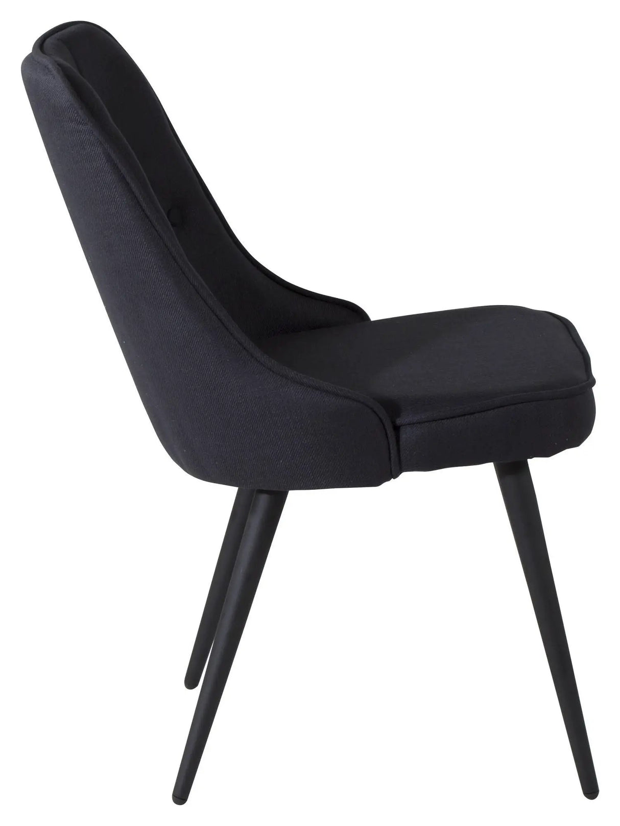 Velvet Delux Spisebordsstol, Sort, Sorte metalben - Unoliving.com