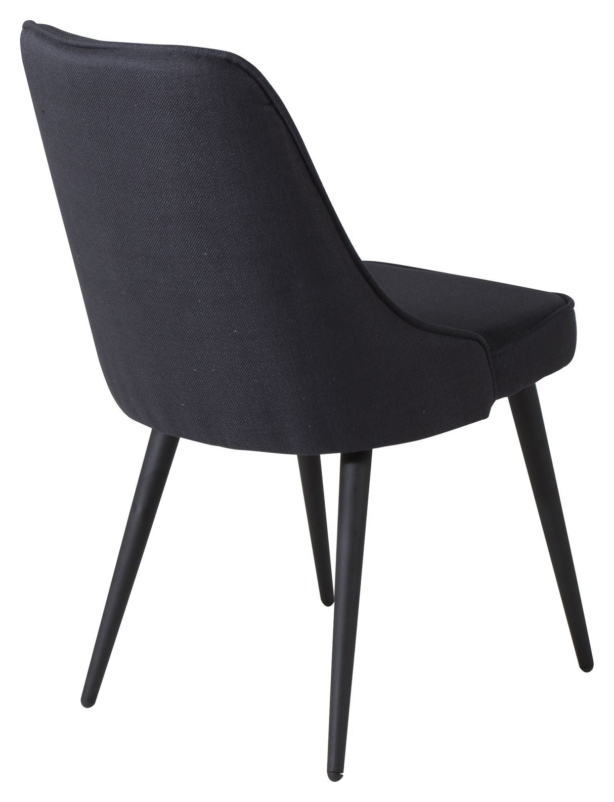 Velvet Delux Spisebordsstol, Sort, Sorte metalben - Unoliving.com