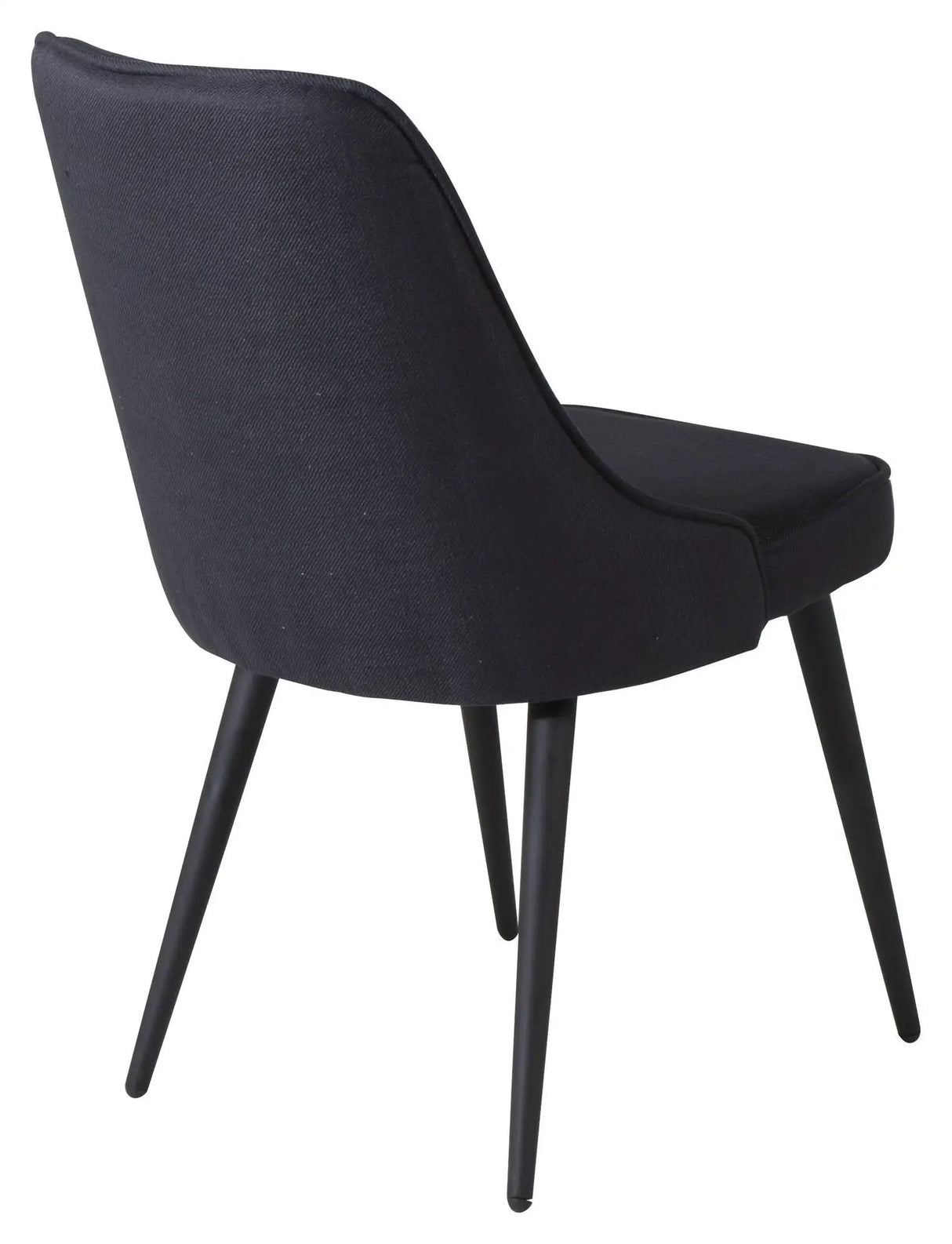 Velvet Delux Spisebordsstol, Sort, Sorte metalben - Unoliving.com