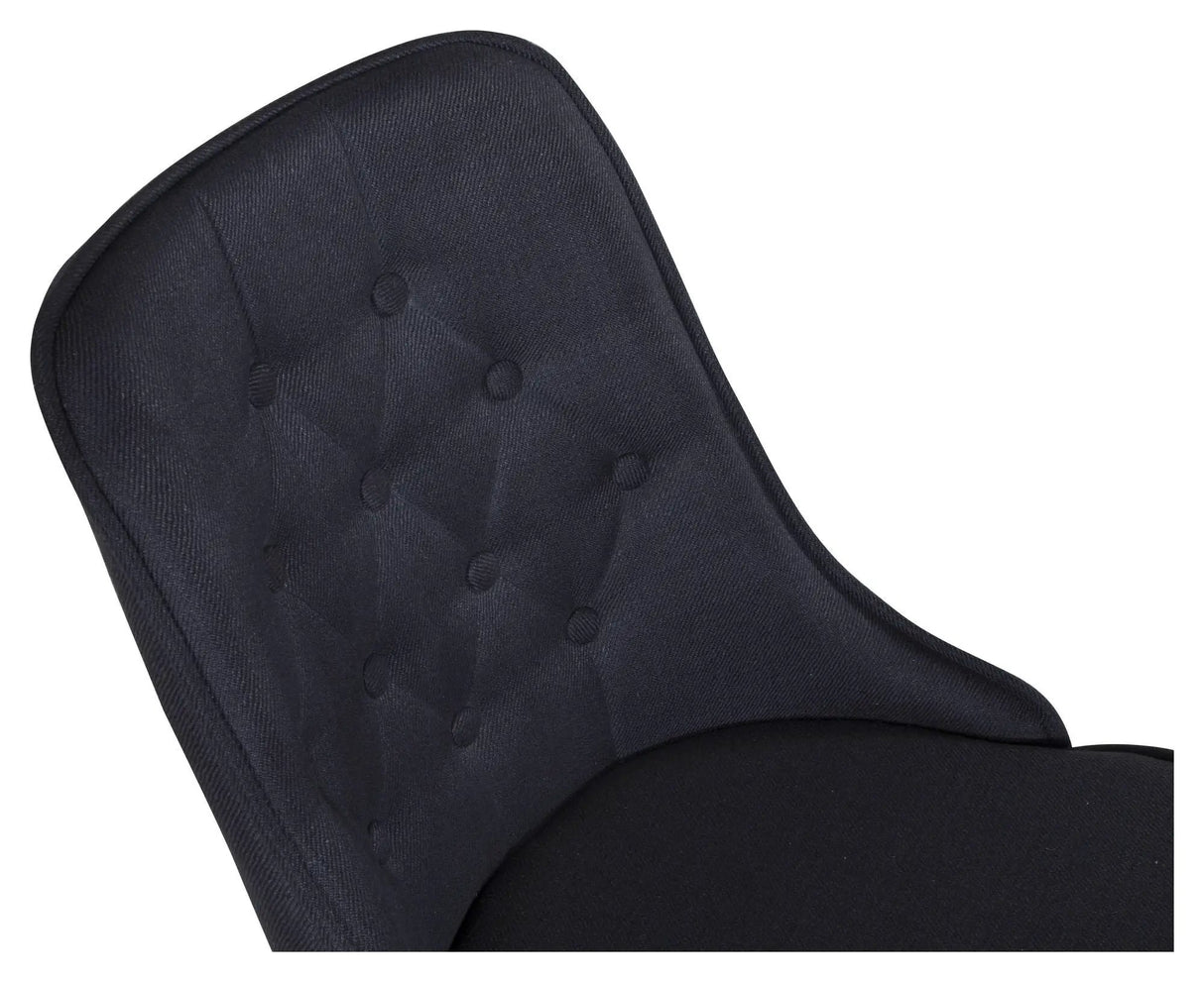 Velvet Delux Spisebordsstol, Sort, Sorte metalben - Unoliving.com
