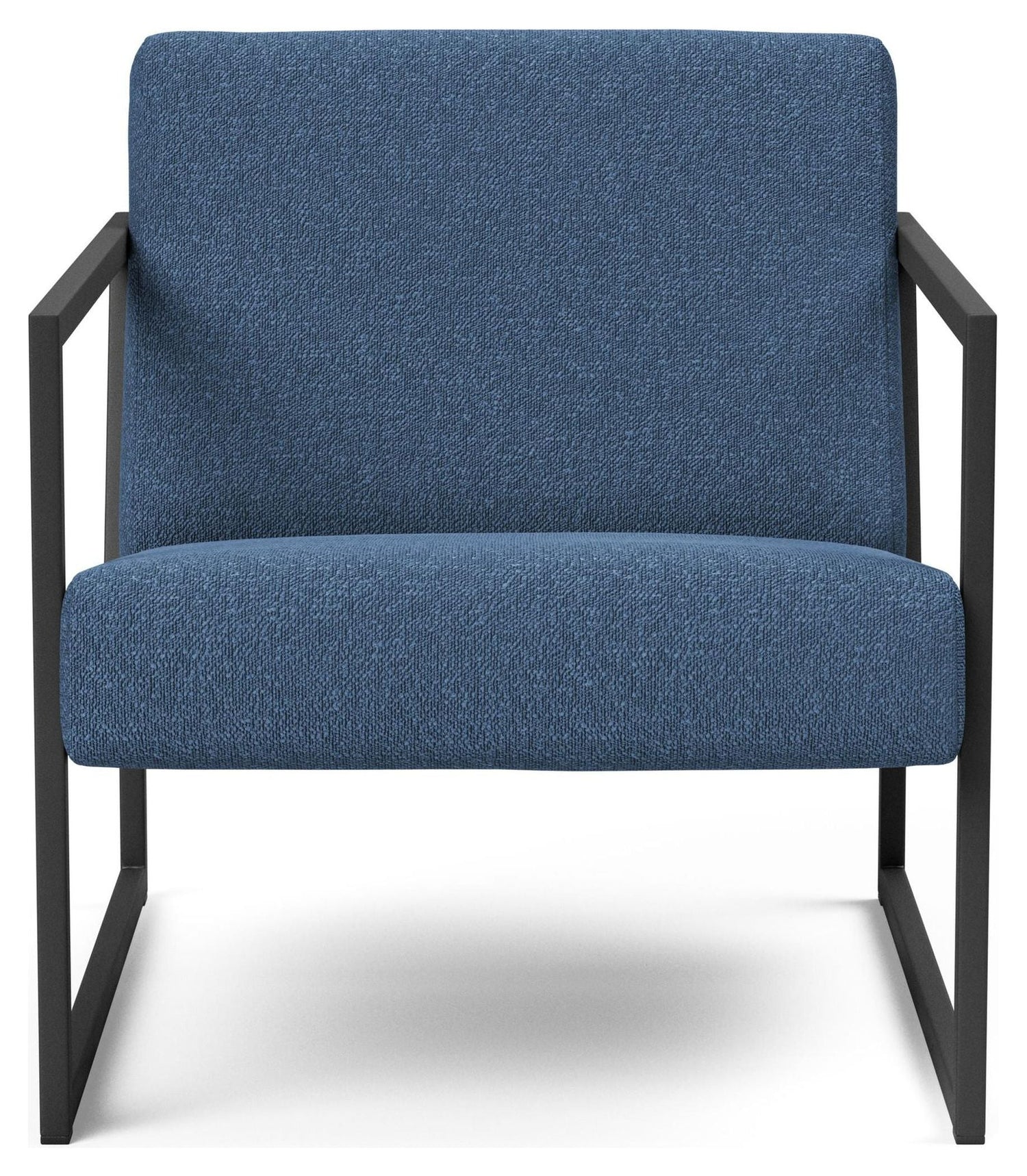 Vikko Loungestol m. armelæn, Bouclé/Blue - Unoliving.com