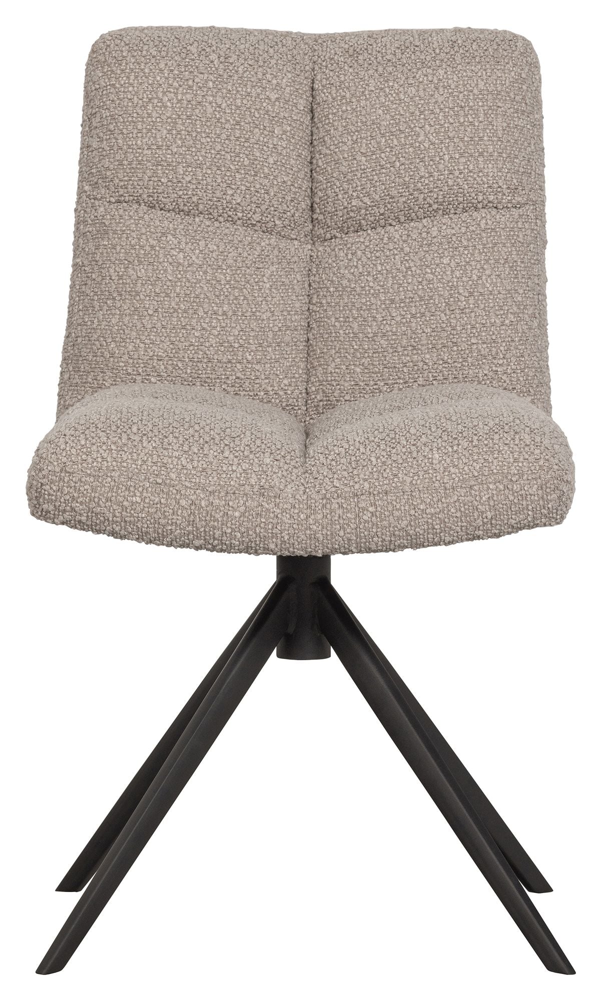 Vinny Spisebordsstol m. drejefod - Beige bouclé - Unoliving.com