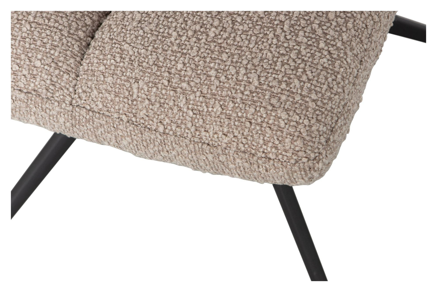 Vinny Spisebordsstol m. drejefod - Beige bouclé - Unoliving.com