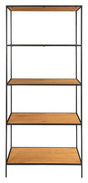 Vita Reol m. 5 hylder, Sort/Egetræslook, H170 - Unoliving.com