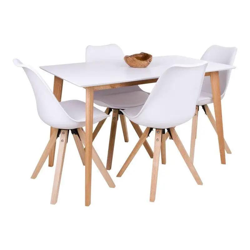 Vojens Spisebord i hvid og natur 70x120 - Unoliving.com