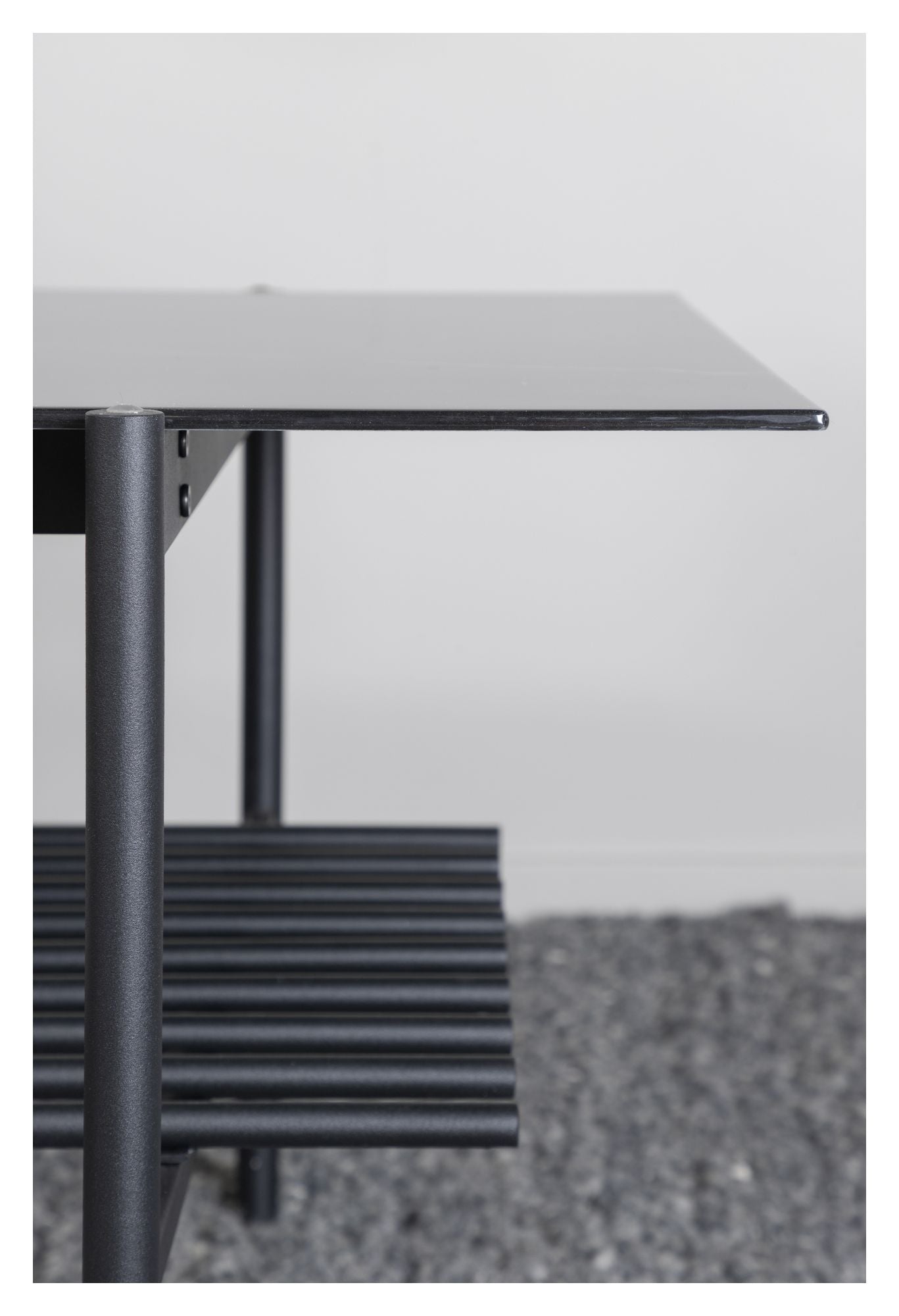 Von Staf Sofabord, Sort/Sort glas m. marmorlook - Unoliving.com