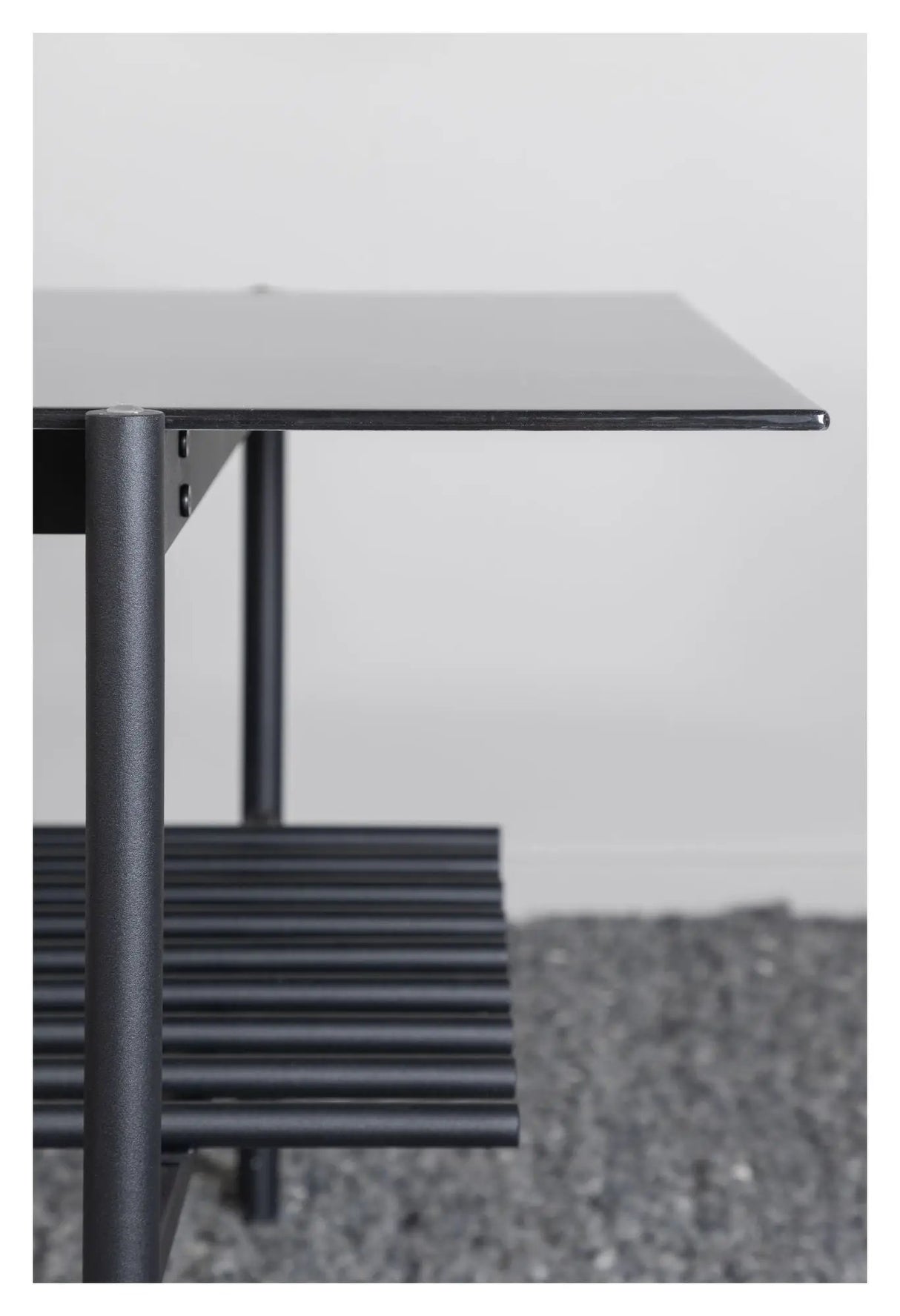 Von Staf Sofabord, Sort/Sort glas m. marmorlook - Unoliving.com