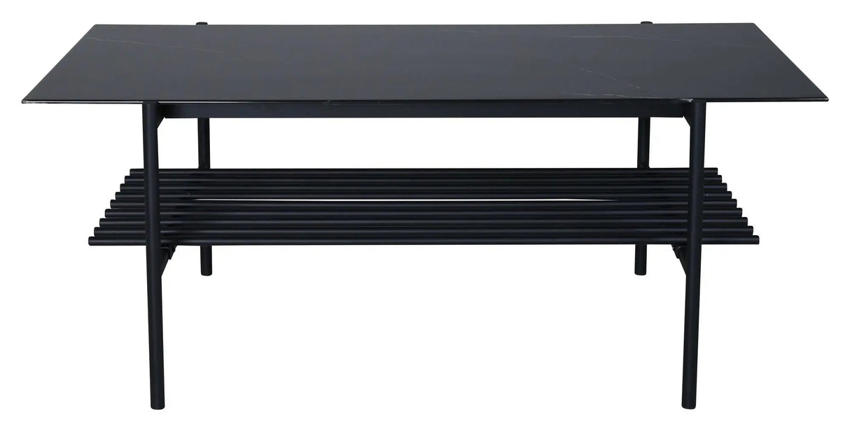 Von Staf Sofabord, Sort/Sort glas m. marmorlook - Unoliving.com