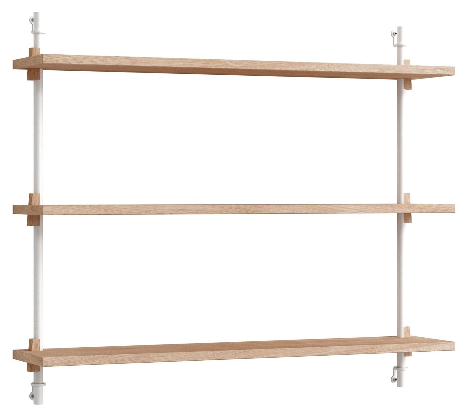 Wall Shelving, 1 fag, 3 hylder, H:65, Eg/Hvid - Unoliving.com