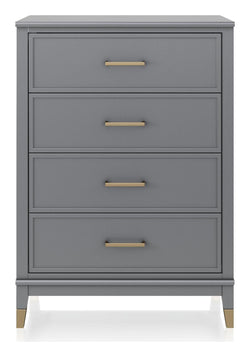 Westerleigh Kommode m. 4 skuffer, Grafitgrå - Unoliving.com