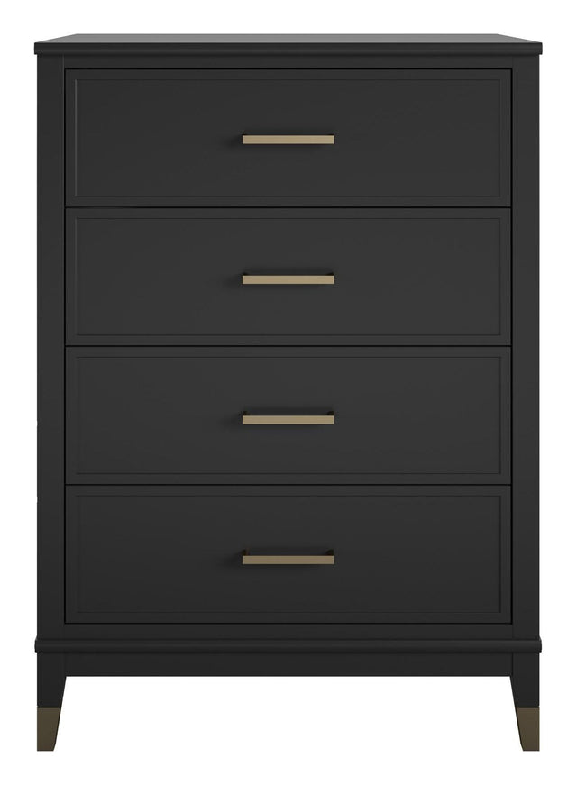 Westerleigh Kommode m. 4 skuffer, Sort - Unoliving.com