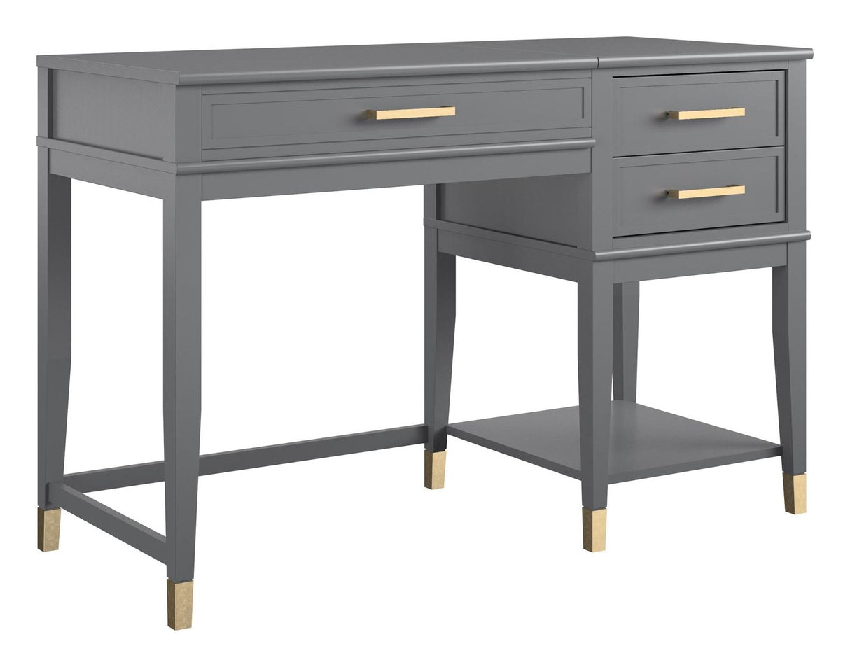 Westerleigh Skrivebord m. hævefunktion, Grafitgrå - Unoliving.com