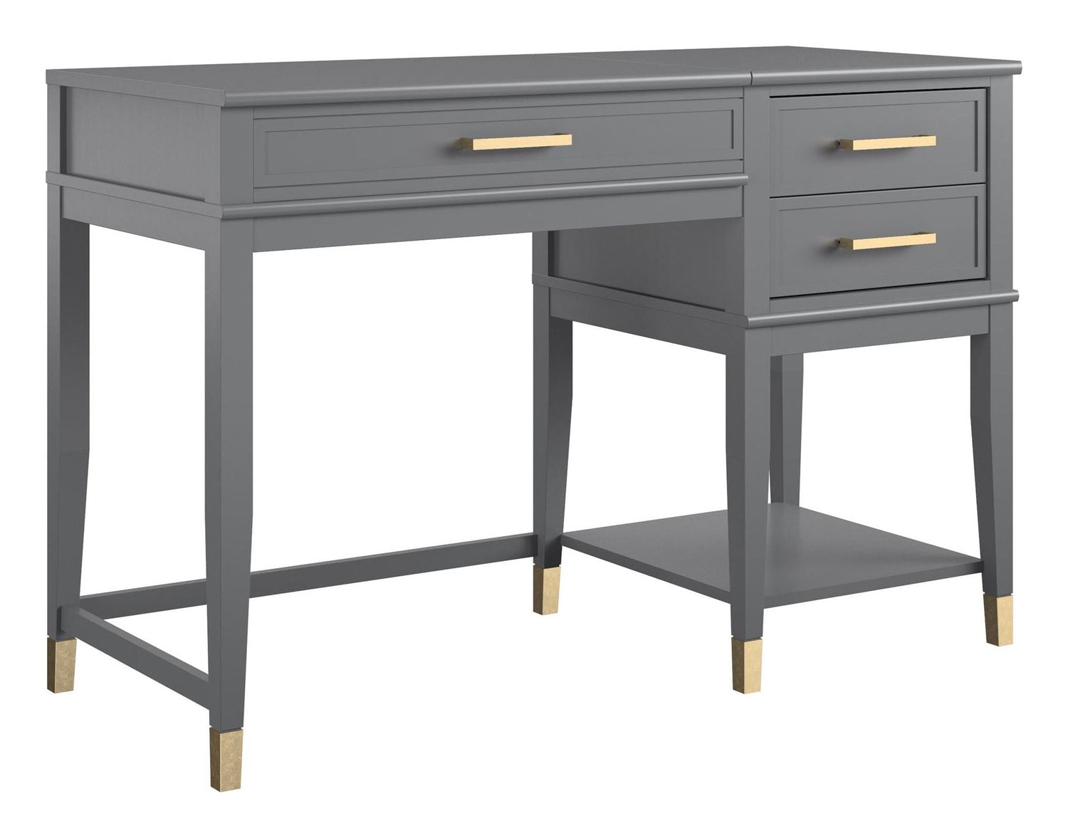 Westerleigh Skrivebord m. hævefunktion, Grafitgrå - Unoliving.com
