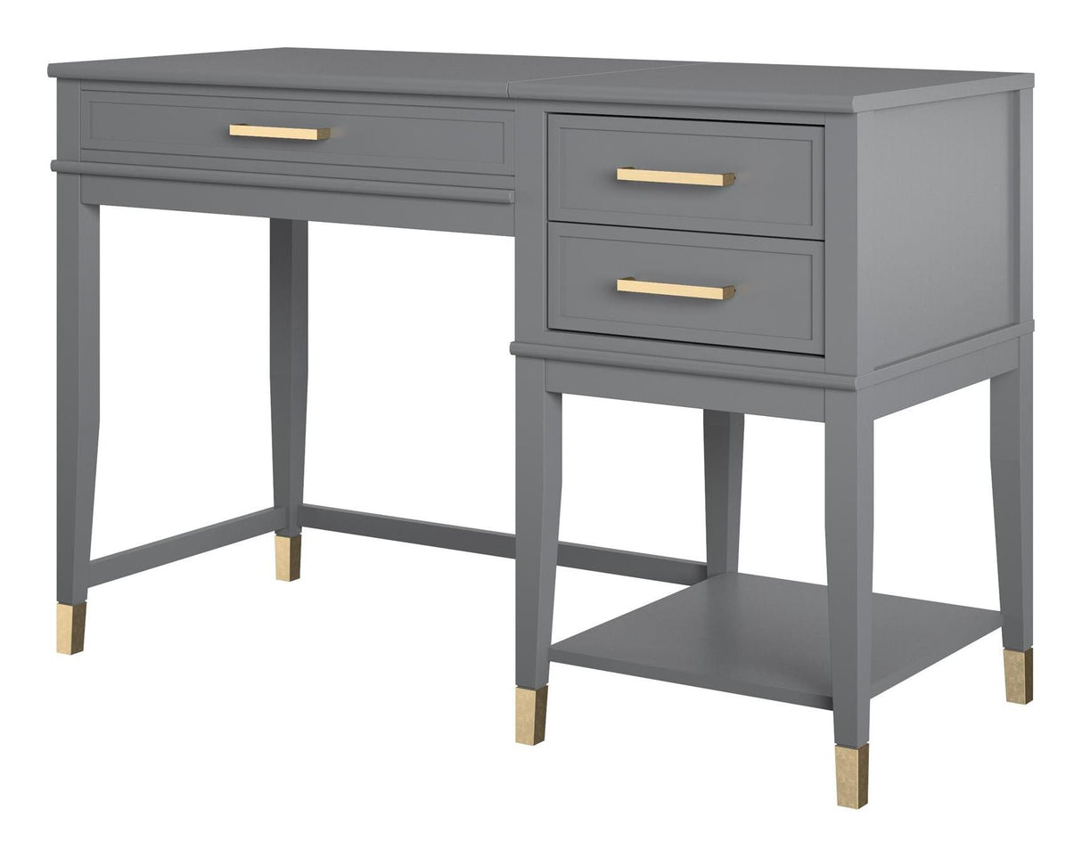 Westerleigh Skrivebord m. hævefunktion, Grafitgrå - Unoliving.com
