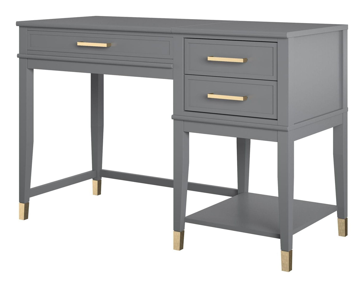 Westerleigh Skrivebord m. hævefunktion, Grafitgrå - Unoliving.com