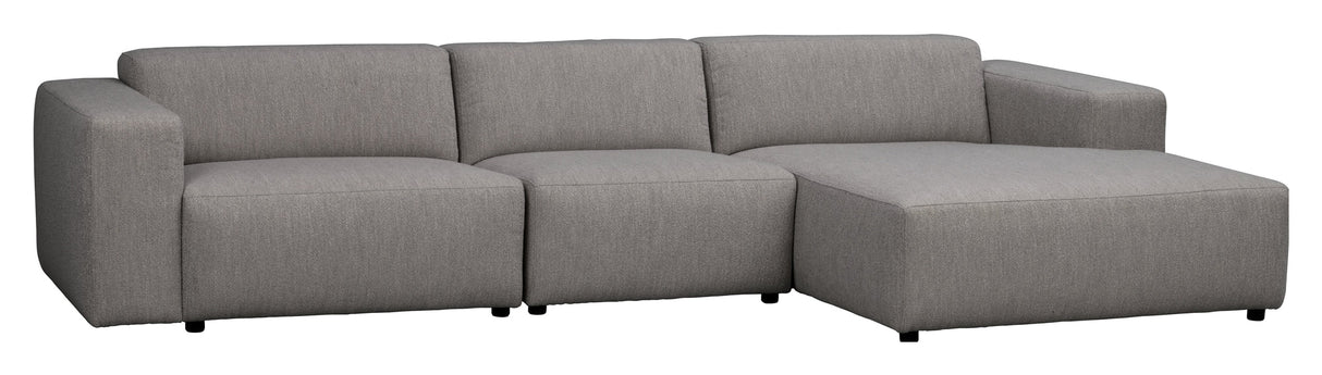 Willard, 4-pers. chaiselong højre - grå - Unoliving.com
