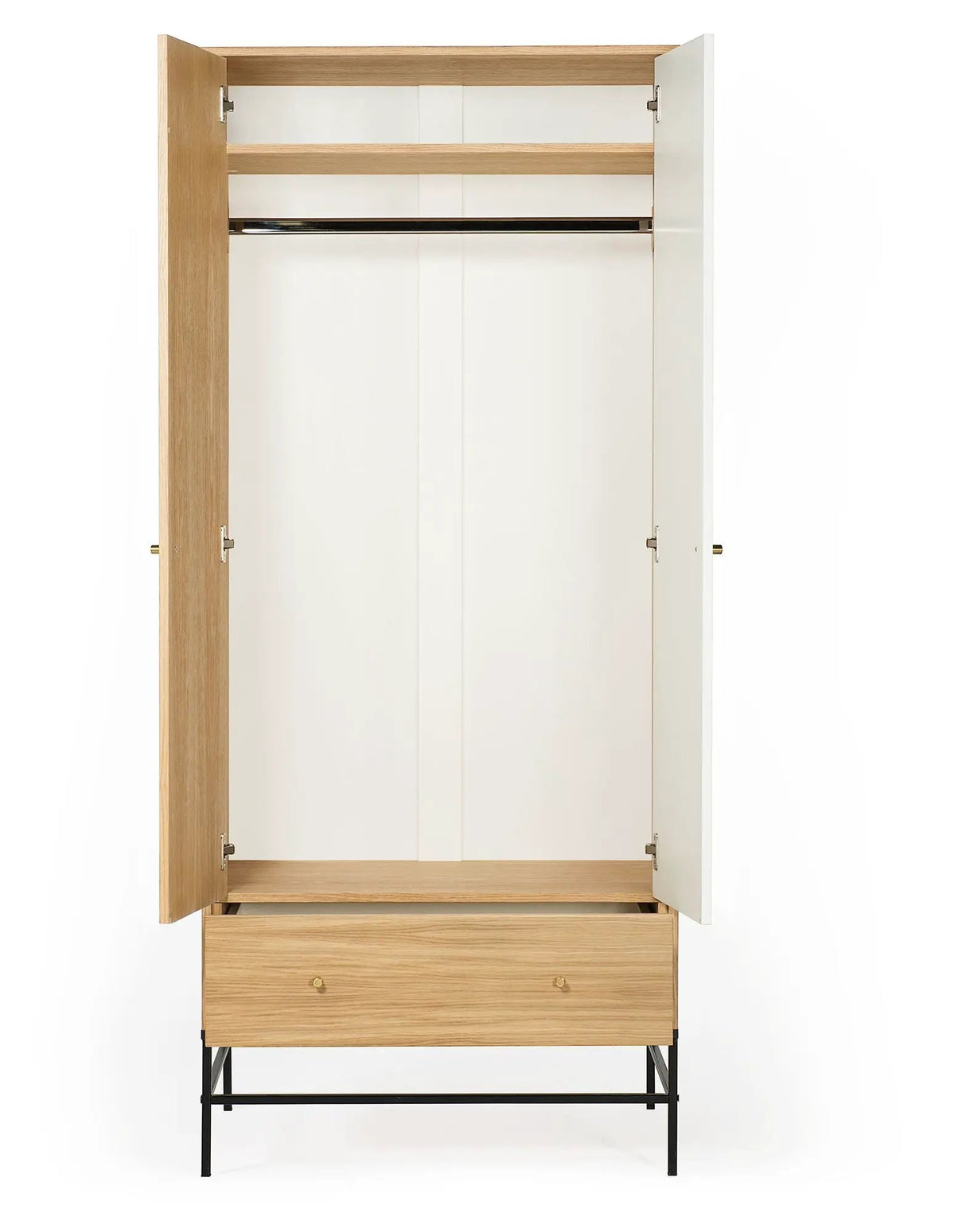Woodman Flora Garderobeskab m. 2 låger - Lystræ - Unoliving.com