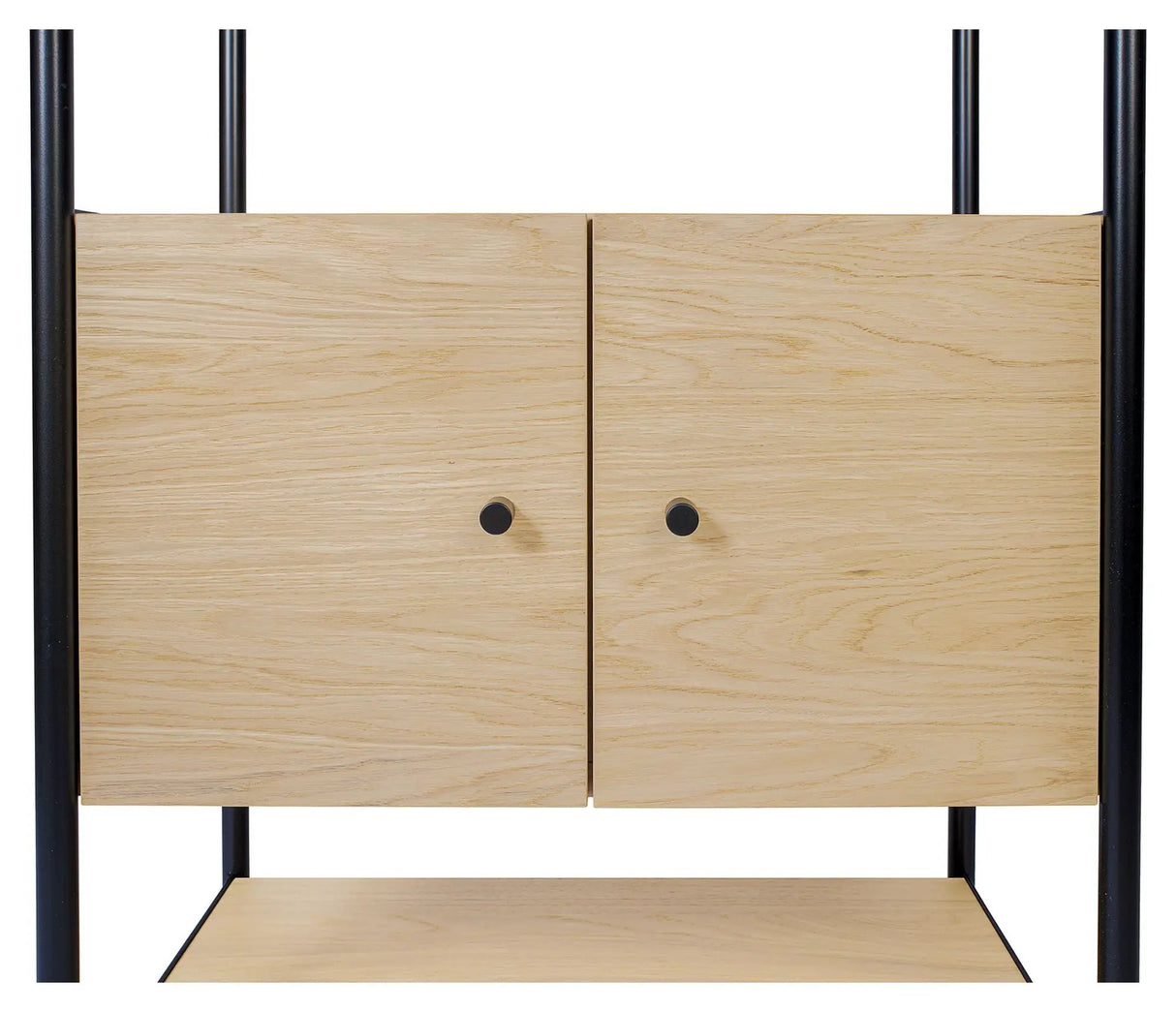 Woodman Jugend Reol m. skab - Natur/Sort - Unoliving.com