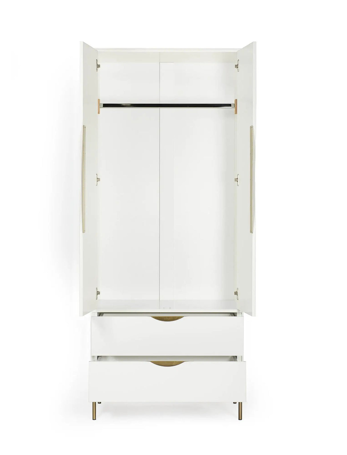 Woodman Kobe Garderobeskab m. 2 låger - Hvid - Unoliving.com