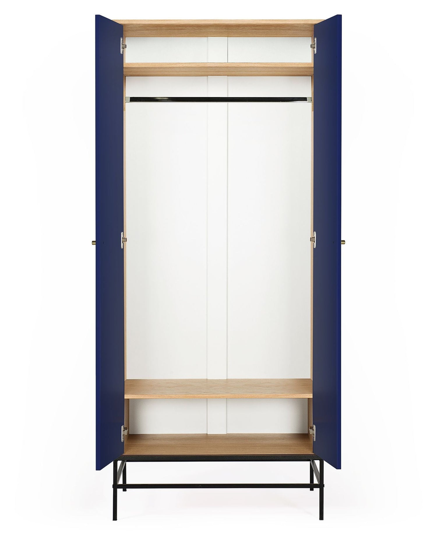 Woodman Lia Garderobeskab m. 2 låger - Mørkeblå - Unoliving.com